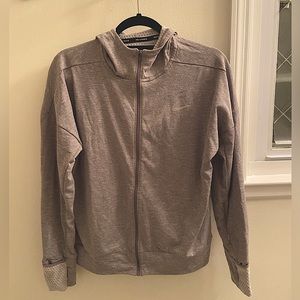 Nike running dri fit full zip hoodie sweatshirt grey small